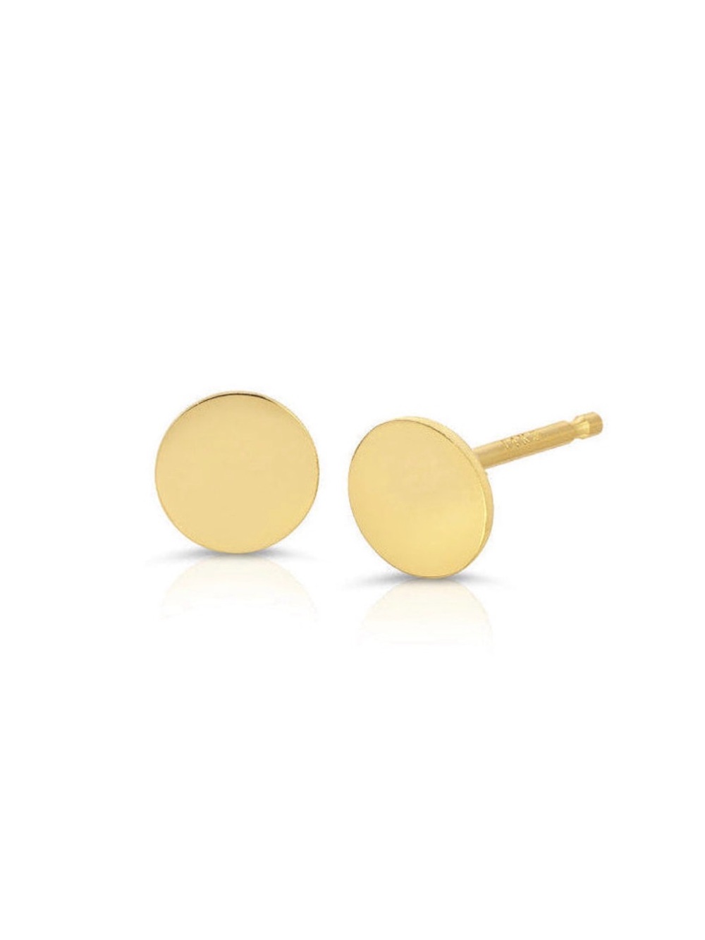 Maya Brenner Solid Eclipse Stud Earrings Pair in Gold